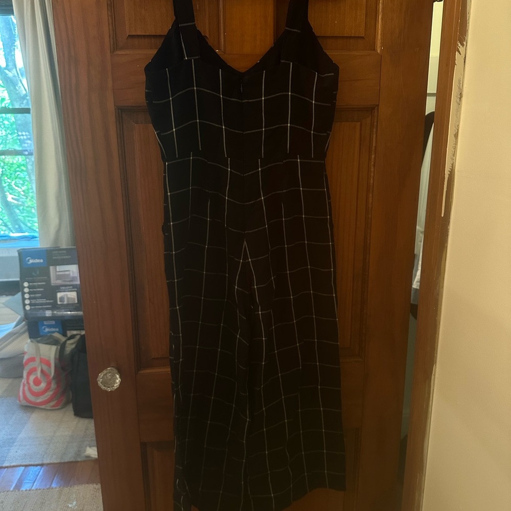 Elegant Black Checkered jumpsuit